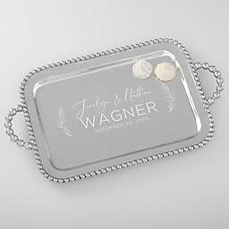 Elegant Couple Mariposa® String of Pearls 21-Inch Personalized Serving Tray