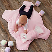 Embroidered Jumbo Plush Elephant Play Mat in Pink