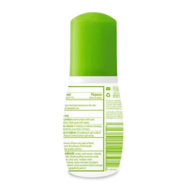 Babyganics&reg; 1.69 oz. On-the-Go Alcohol-Free Foaming Hand Sanitizer in Mandarin. View a larger version of this product image.