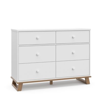 Storkcraft Modern 6-Drawer Double Dresser In Vintage Driftwood