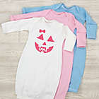 Alternate image 0 for Jack-o&#39;-Lantern Newborn Personalized Halloween Baby Gown