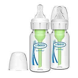 Dr. Brown's® Natural Flow® Options+ 2-pack 4 oz. Glass Baby Bottle