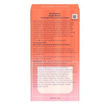 Neutrogena&reg; Bright Boost&trade; 1.7 fl. oz. Overnight Recovery Gel Cream. View a larger version of this product image.