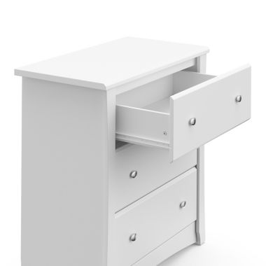 Storkcraft&reg; Crescent 3-Drawer Chest in White. View a larger version of this product image.