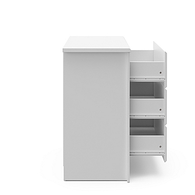 Storkcraft&reg; Crescent 3-Drawer Chest in White. View a larger version of this product image.