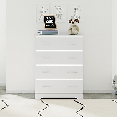 Storkcraft&reg; Brookside 4-Drawer Chest in White. View a larger version of this product image.