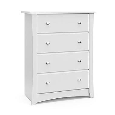Storkcraft&reg; Crescent 4-Drawer Chest in White. View a larger version of this product image.