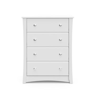 Storkcraft&reg; Crescent 4-Drawer Chest in White. View a larger version of this product image.