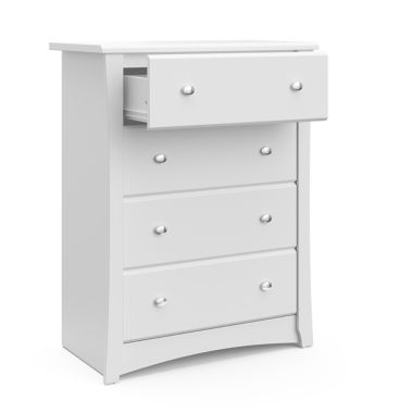 Storkcraft&reg; Crescent 4-Drawer Chest in White. View a larger version of this product image.