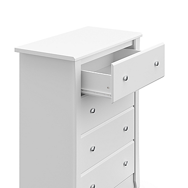Storkcraft&reg; Crescent 4-Drawer Chest in White. View a larger version of this product image.