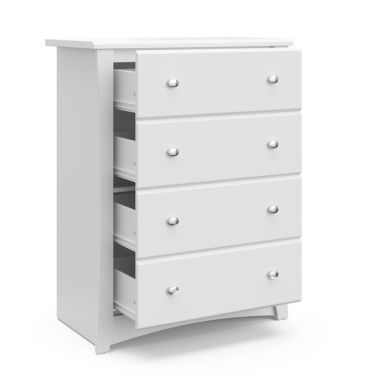 Storkcraft&reg; Crescent 4-Drawer Chest in White. View a larger version of this product image.