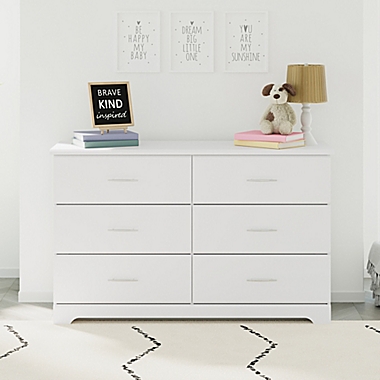 Storkcraft&reg; Brookside 6-Drawer Dresser in White. View a larger version of this product image.