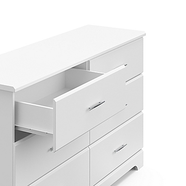 Storkcraft&reg; Brookside 6-Drawer Dresser in White. View a larger version of this product image.