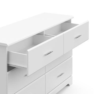 Storkcraft&reg; Brookside 6-Drawer Dresser in White. View a larger version of this product image.