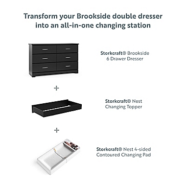 Storkcraft&reg; Brookside 6-Drawer Dresser in Black. View a larger version of this product image.
