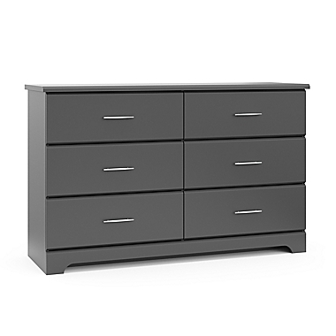 Storkcraft&reg; Brookside 6-Drawer Combo Dresser in Grey. View a larger version of this product image.