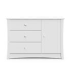 Alternate image 6 for Storkcraft&reg; Crescent 3-Drawer Combo Dresser in White