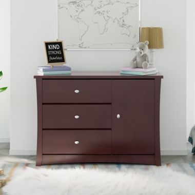 Storkcraft&reg; Crescent 3-Drawer Combo Dresser in Espresso. View a larger version of this product image.
