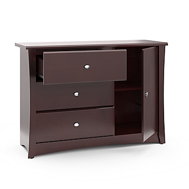 Storkcraft&reg; Crescent 3-Drawer Combo Dresser in Espresso. View a larger version of this product image.
