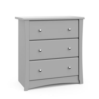 Storkcraft&reg; Crescent 3-Drawer Chest in Pebble Grey. View a larger version of this product image.