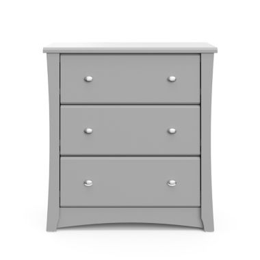 Storkcraft&reg; Crescent 3-Drawer Chest in Pebble Grey. View a larger version of this product image.