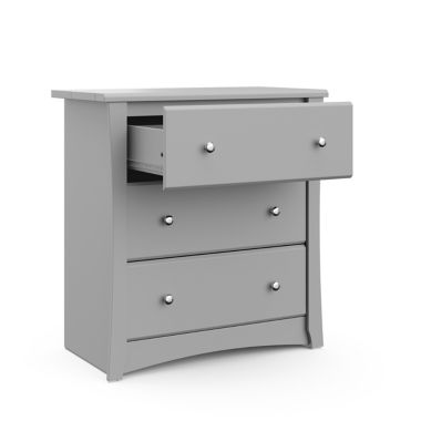 Storkcraft&reg; Crescent 3-Drawer Chest in Pebble Grey. View a larger version of this product image.