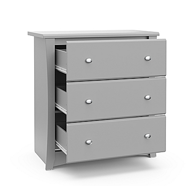 Storkcraft&reg; Crescent 3-Drawer Chest in Pebble Grey. View a larger version of this product image.