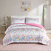 Intelligent Design Janie 2-Piece Rainbow Metallic Dot Twin/Twin XL Comforter Set in White