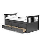 Alternate image 4 for Storkcraft Kids Marco Island Twin Captain&#39;s Bed with Trundle and Drawers in Gray