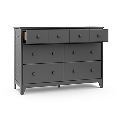 Storkcraft&reg; Moss 6-Drawer Double Dresser in Grey. View a larger version of this product image.