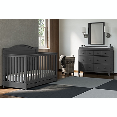 Storkcraft&reg; Moss 6-Drawer Double Dresser in Grey. View a larger version of this product image.