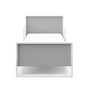 Storkcraft&reg; Slumber Toddler Bed in Grey/White. View a larger version of this product image.