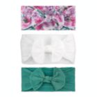 Alternate image 0 for Khristie&reg; 3-Pack Floral &amp; Solid Bow Headwraps