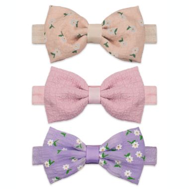 Khristie&reg; 3-Pack Floral &amp; Solid Bow Headbands. View a larger version of this product image.