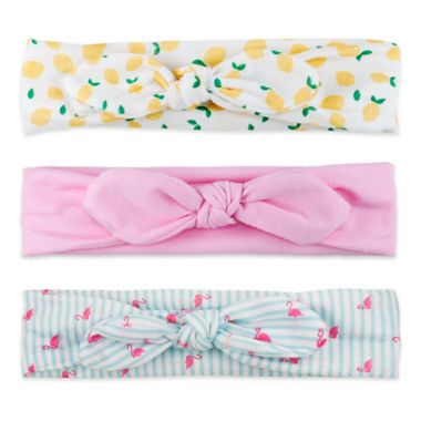 Khristie&reg; 3-Pack Printed &amp; Solid Knot Headwraps. View a larger version of this product image.