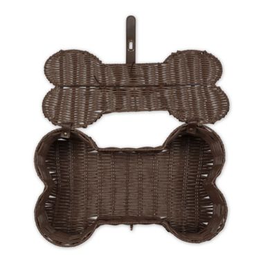 DII Medium Bone-Shaped Dog Toy Basket in Brown. View a larger version of this product image.