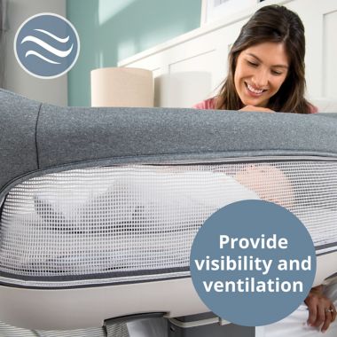 Chicco Close To You&trade; 3-in-1 Bedside Bassinet - Heather Grey. View a larger version of this product image.