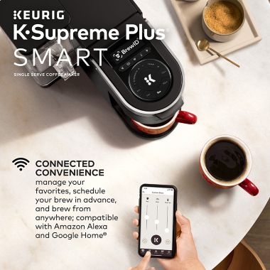 Keurig&reg; K-Supreme Plus&reg; SMART Single Serve Coffee Maker with BrewID&trade; in Black. View a larger version of this product image.
