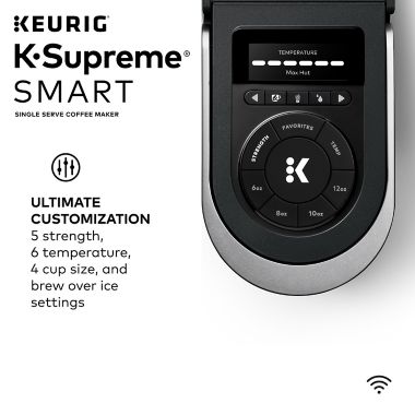 Keurig&reg; K-Supreme&reg; SMART Single Serve Coffee Maker with BrewID&trade; in Black. View a larger version of this product image.