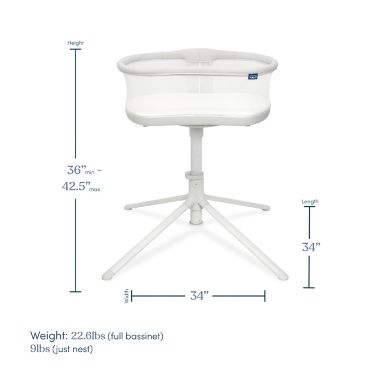 HALO&reg; BassiNest&reg; Swivel Sleeper 3.0 in Grey. View a larger version of this product image.