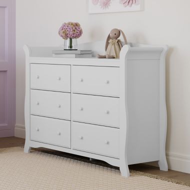 Storkcraft&reg; Avalon 6-Drawer Double Dresser in White. View a larger version of this product image.