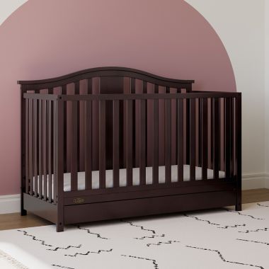 Graco&trade; Solano 4-in-1 Convertible Crib with Drawer in Espresso. View a larger version of this product image.