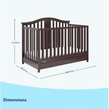 Graco&trade; Solano 4-in-1 Convertible Crib with Drawer in Espresso. View a larger version of this product image.