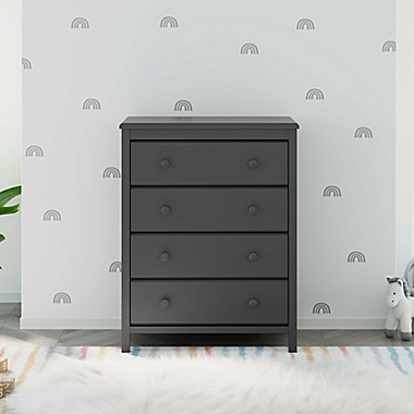 Storkcraft&trade; Alpine 4-Drawer Dresser in Grey. View a larger version of this product image.