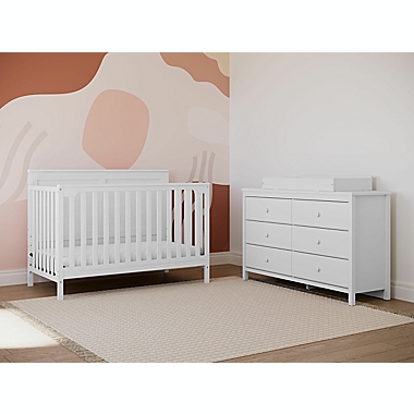 Storkcraft&reg; Alpine 6-Drawer Double Dresser in White. View a larger version of this product image.