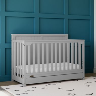 Graco&reg; Hadley 4-in-1 Convertible Crib with Drawer in Pebble Grey. View a larger version of this product image.