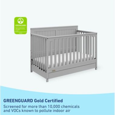 Graco&reg; Hadley 4-in-1 Convertible Crib with Drawer in Pebble Grey. View a larger version of this product image.