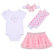 Baby Starters&reg; Easter 4-Piece Bodysuit, Tutu, Leg Warmers, and Headband Set