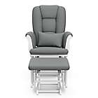 Alternate image 5 for Storkcraft&reg; Tuscany Glider and Ottoman in White/Grey