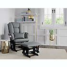 Alternate image 3 for Storkcraft&reg; Tuscany Glider and Ottoman in Black/Grey